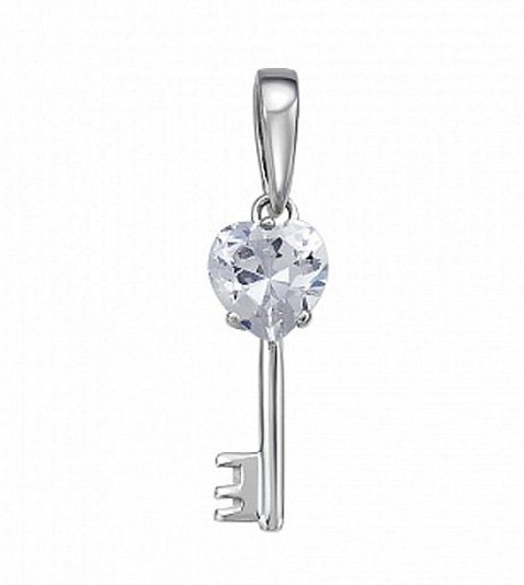 Подвеска из серебра с камнем Фианит фото, цены