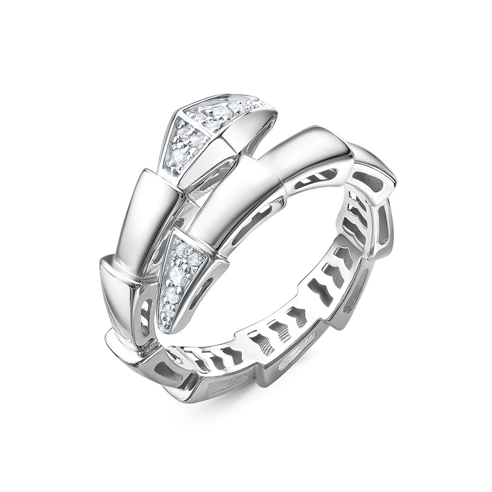 Кольцо из серебра с камнем Фианит фото, цены