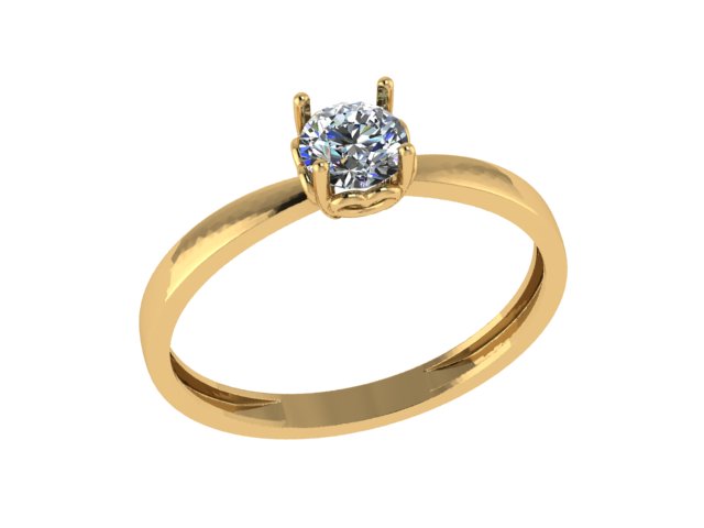 Кольцо из золота с камнем Фианит фото, цены