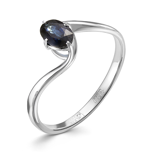 Кольцо из золота с камнем Сапфир фото, цены