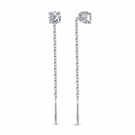 Продевки из серебра с камнем Фианит фото, цены