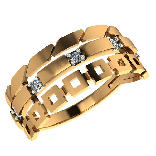 Кольцо из золота с камнем Фианит фото, цены