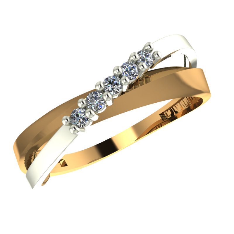 Кольцо из золота с камнем Фианит фото, цены