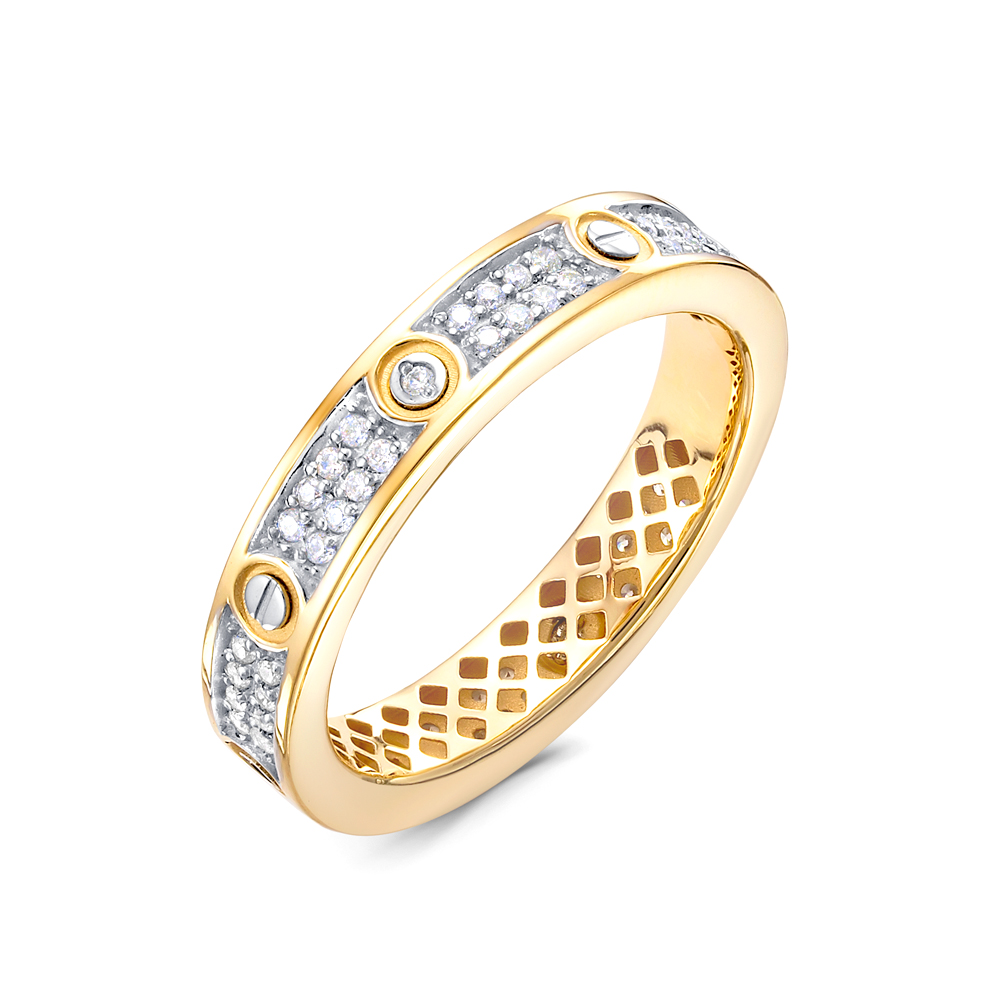 Кольцо из золота с камнем Фианит фото, цены