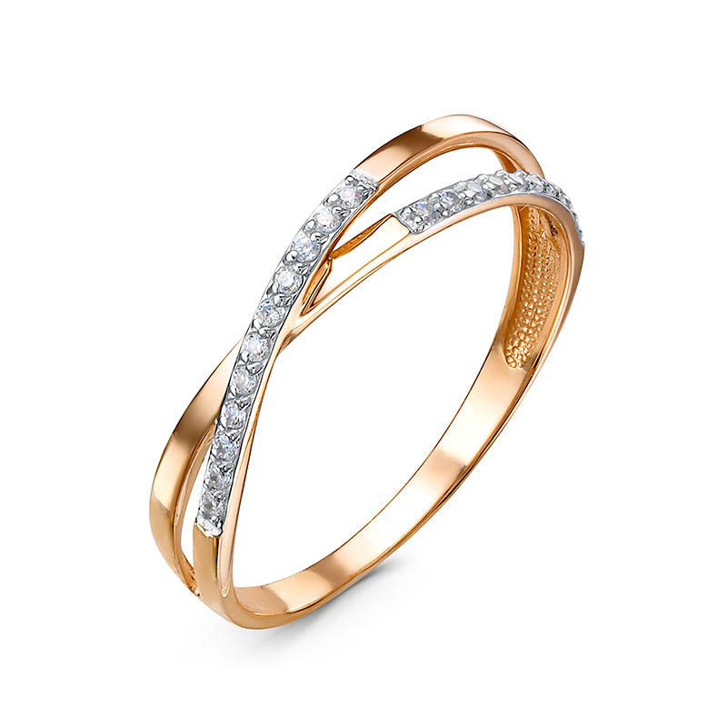 Кольцо из золота с камнем Фианит фото, цены