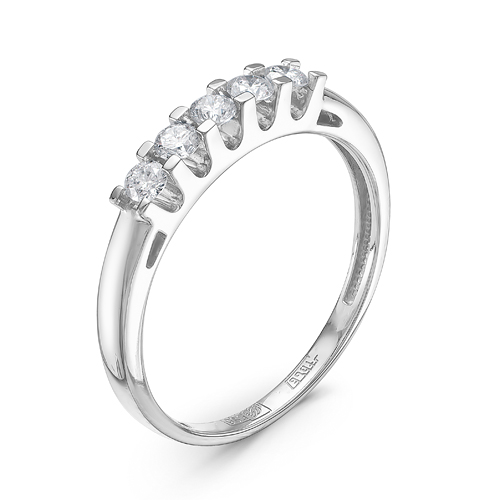 Кольцо из белого золота с камнем Бриллиант фото, цены