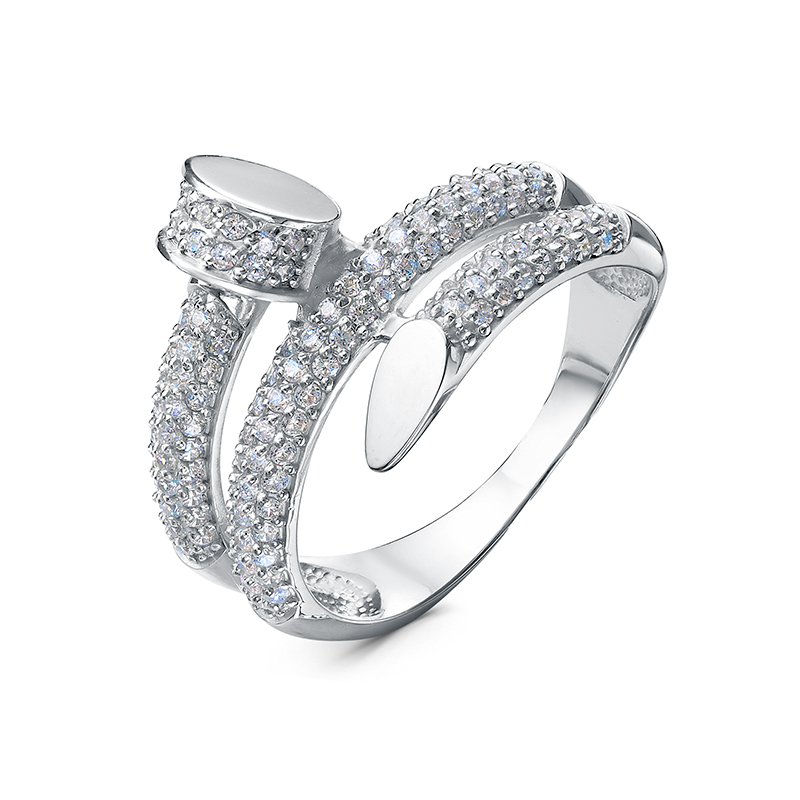 Кольцо из серебра с камнем Фианит фото, цены