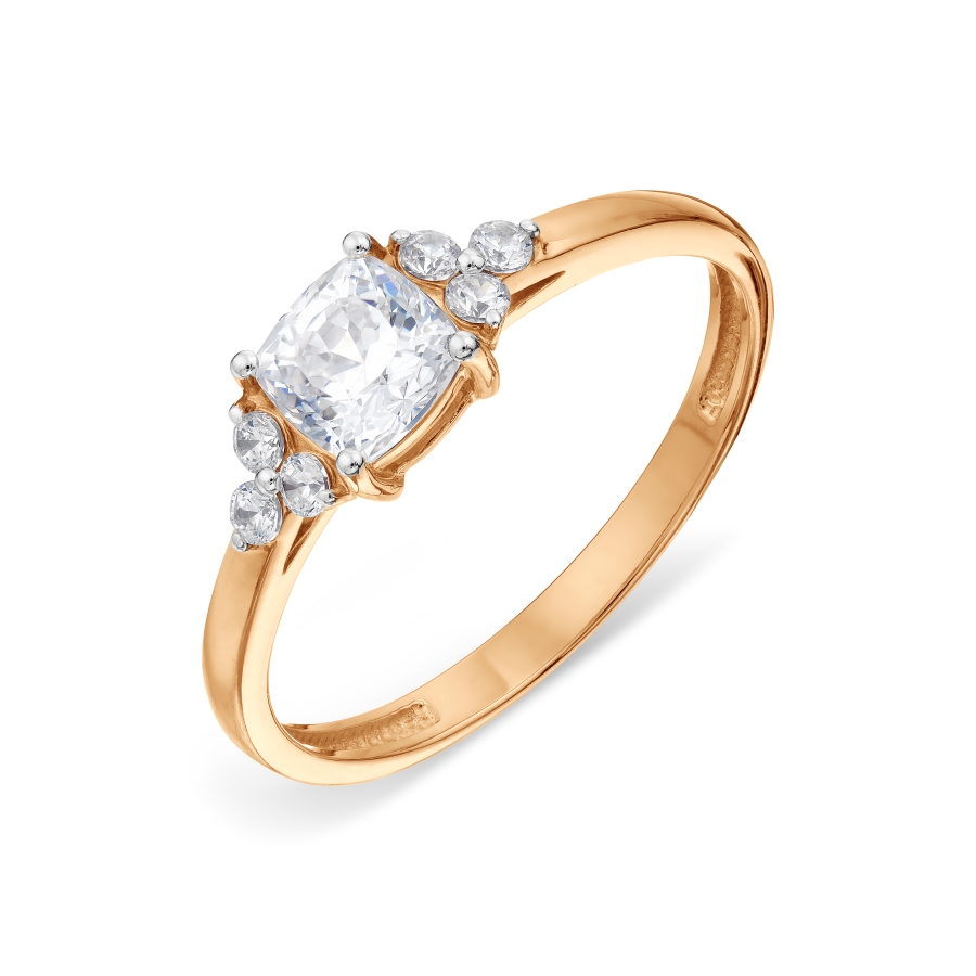 Кольцо из золота с камнем Фианит фото, цены