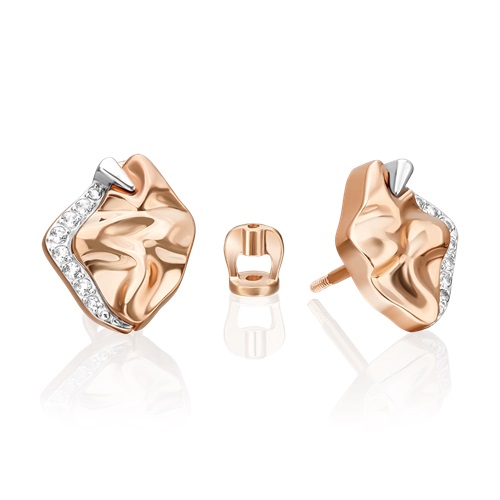 Пуссеты из золота с камнем Топаз фото, цены