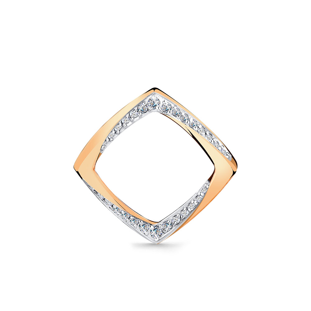 Подвеска из золота с камнем Фианит фото, цены