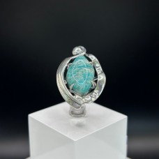 Кольцо из серебра с камнем амазонит фото, цены