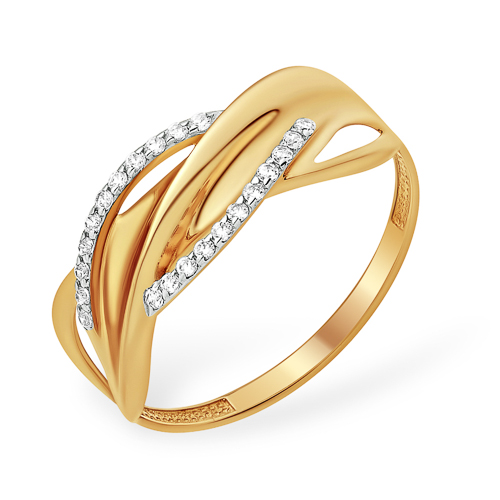 Кольцо из золота с камнем Фианит фото, цены