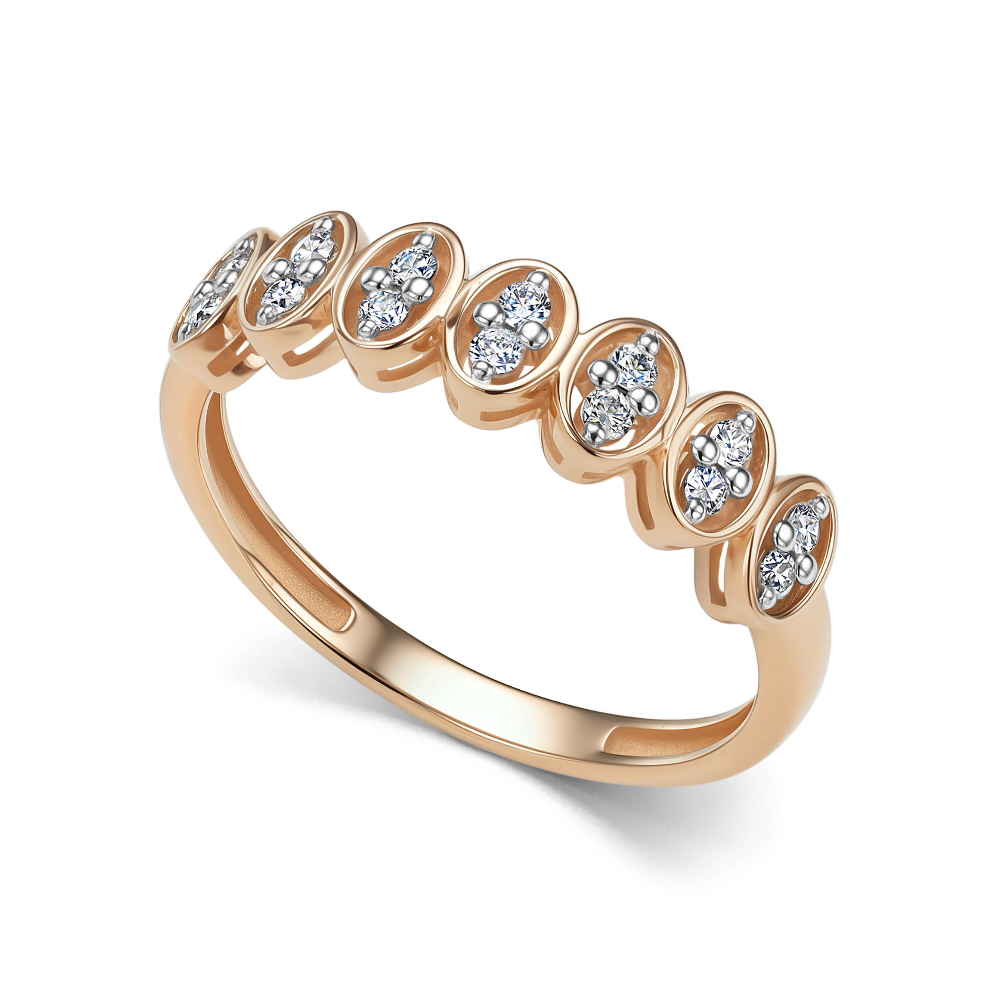 Кольцо из золота с камнем Бриллиант фото, цены