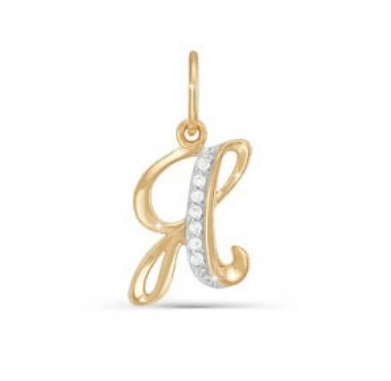 Подвеска из золота с камнем Фианит фото, цены