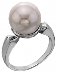 Кольцо из серебра с камнем Жемчуг иск. фото, цены