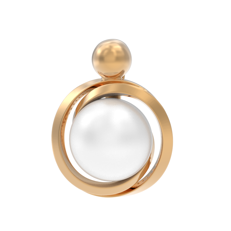 Подвеска из золота с камнем Жемчуг фото, цены