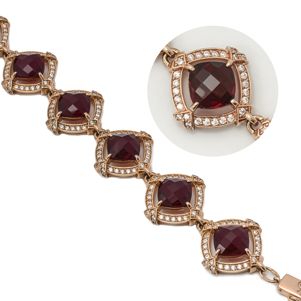 Браслет из золота с камнем Кварц фото, цены