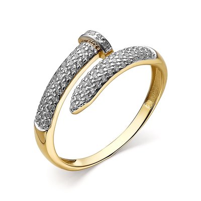 Кольцо из золота с камнем Фианит фото, цены