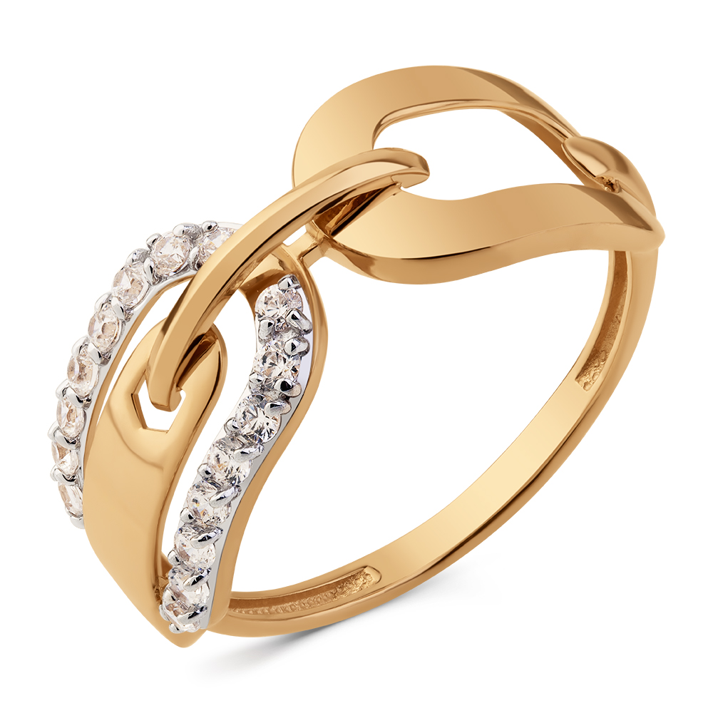 Кольцо из золота с камнем Фианит фото, цены