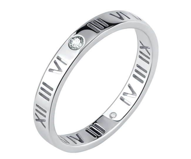 Кольцо из серебра с камнем Фианит фото, цены