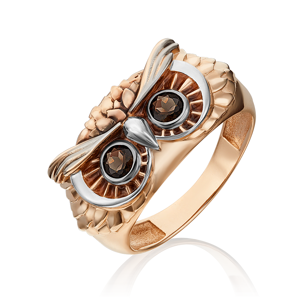 Кольцо из золота с камнем Кварц фото, цены