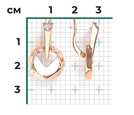 Серьги из золота с камнем Топаз фото, цены