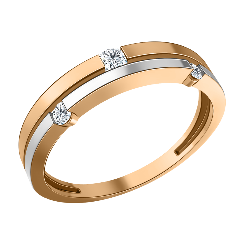 Кольцо из золота с камнем Фианит фото, цены