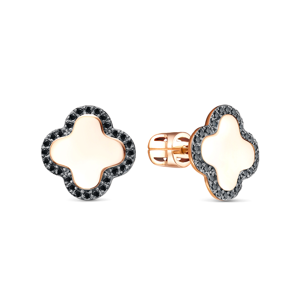 Пуссеты из золота с камнем Фианит фото, цены