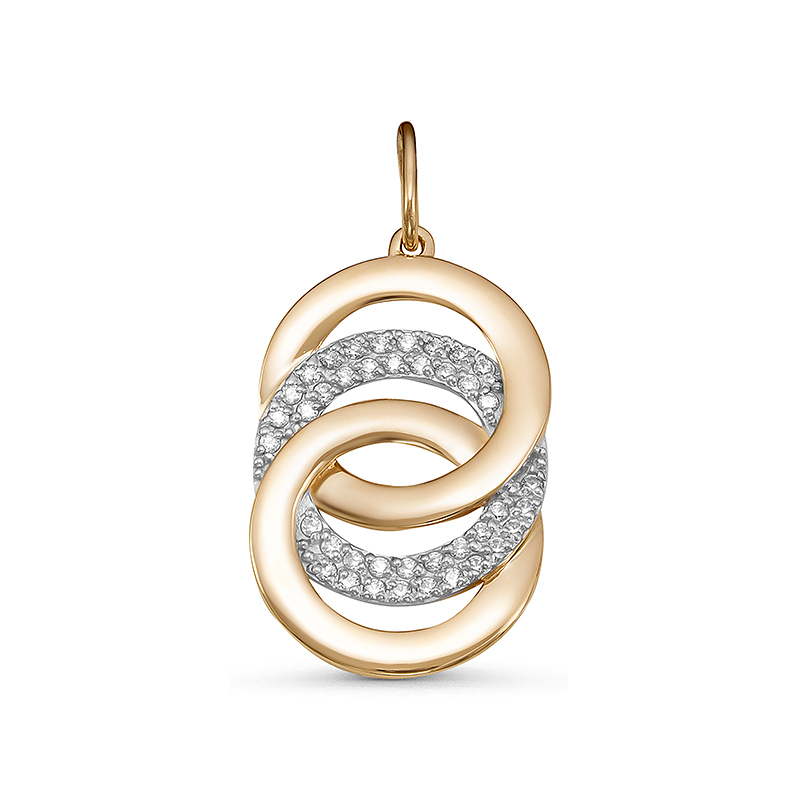 Подвеска из золота с камнем Фианит фото, цены