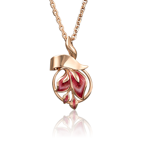 Подвеска из золота с камнем вставками эмали фото, цены