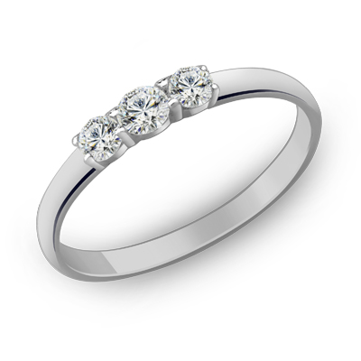 Кольцо из серебра с камнем Фианит фото, цены