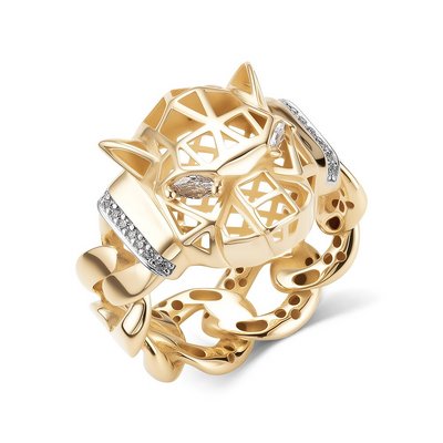 Кольцо из золота с камнем Фианит фото, цены