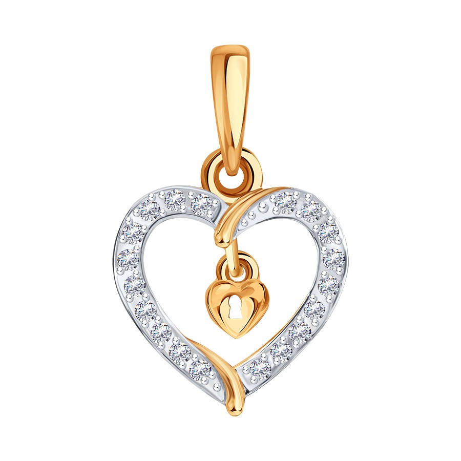 Подвеска из золота с камнем Фианит фото, цены