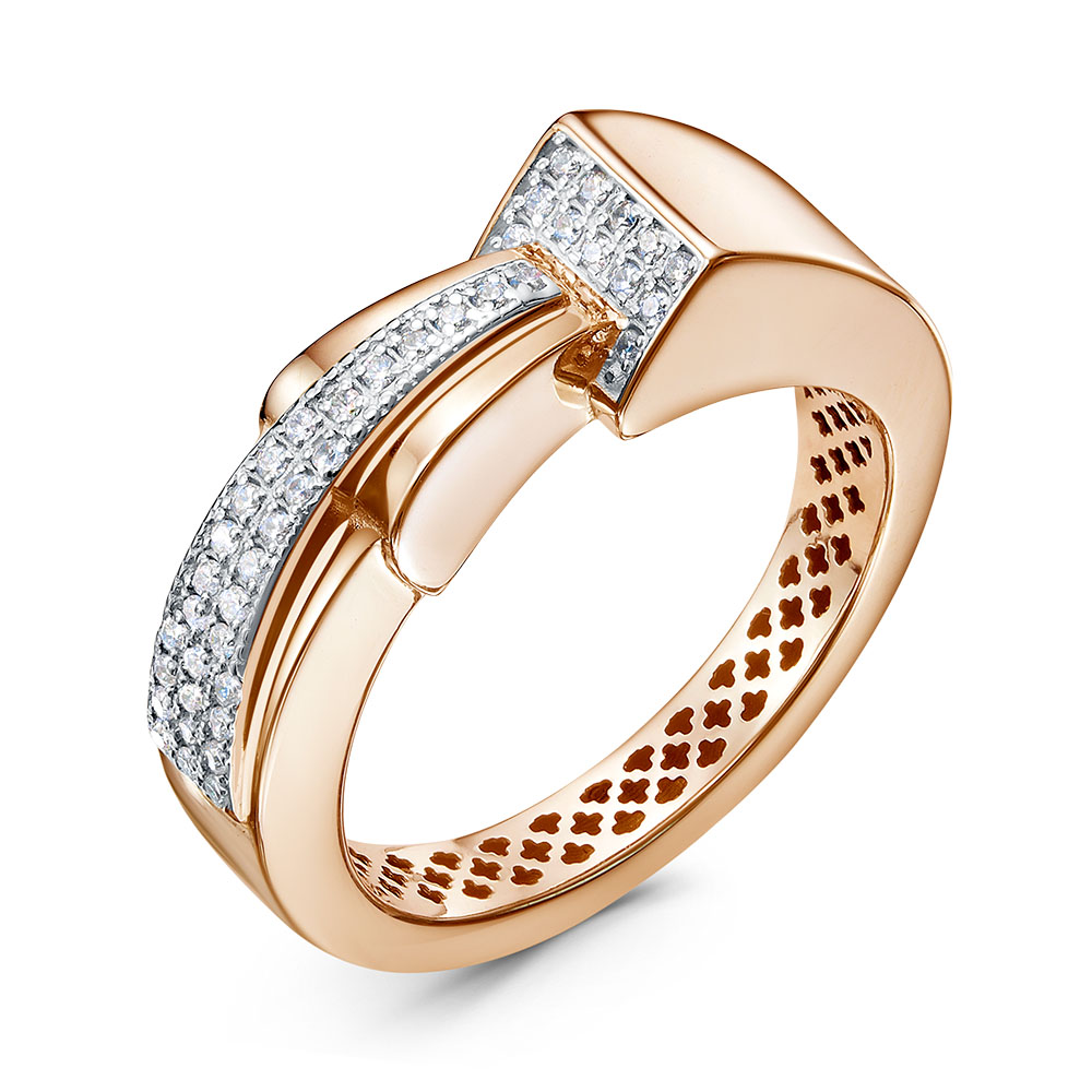 Кольцо из золота с камнем Фианит фото, цены