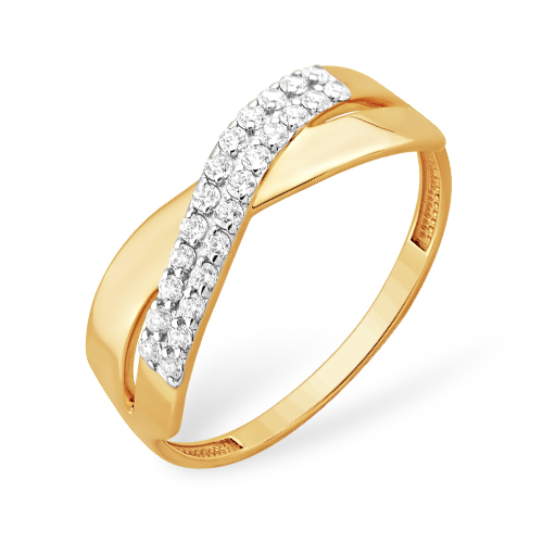 Кольцо из золота с камнем Фианит фото, цены