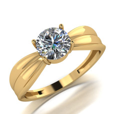 Кольцо из золота с камнем Фианит фото, цены