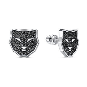 Пуссеты из серебра с камнем Фианит фото, цены