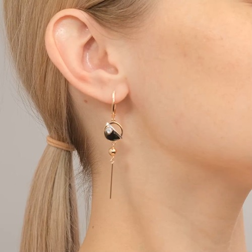 Серьги из золота с камнем Топаз фото, цены