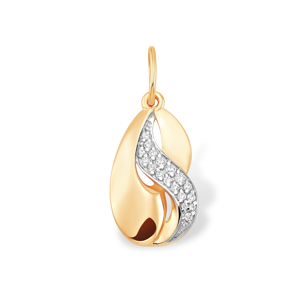 Подвеска из золота с камнем Фианит фото, цены