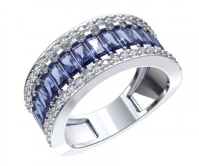 Кольцо из серебра с камнем Фианит фото, цены