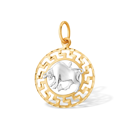 Знак из золота с камнем Фианит фото, цены