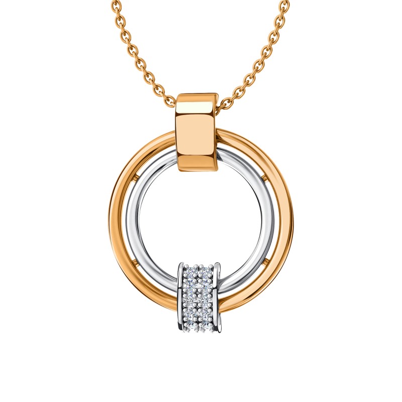 Подвеска из золота с камнем Фианит фото, цены