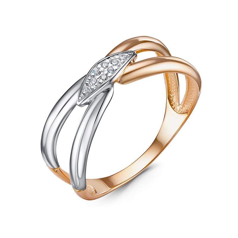 Кольцо из золота с камнем Фианит фото, цены