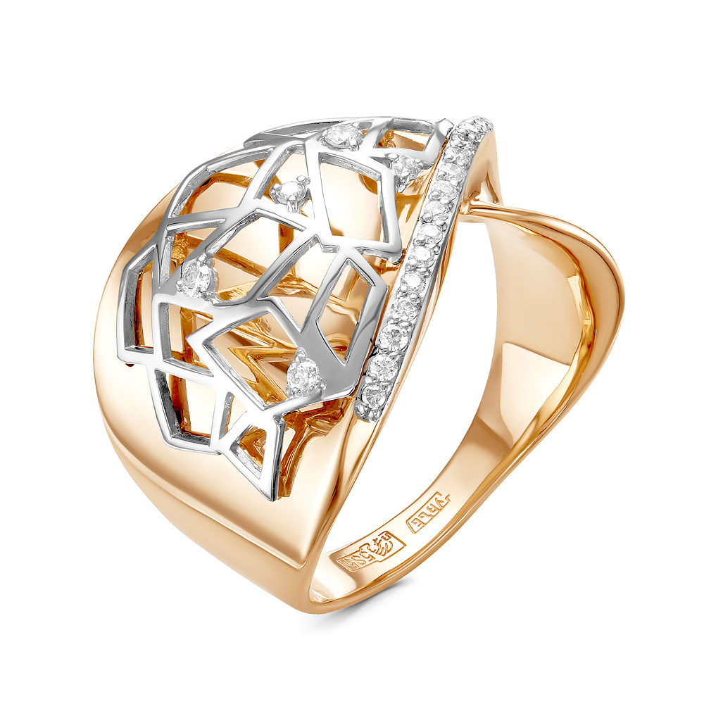 Кольцо из золота с камнем Бриллиант фото, цены