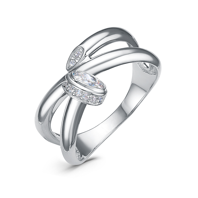 Кольцо из серебра с камнем Фианит фото, цены