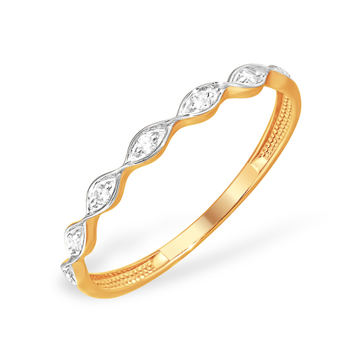 Кольцо из золота с камнем Фианит фото, цены