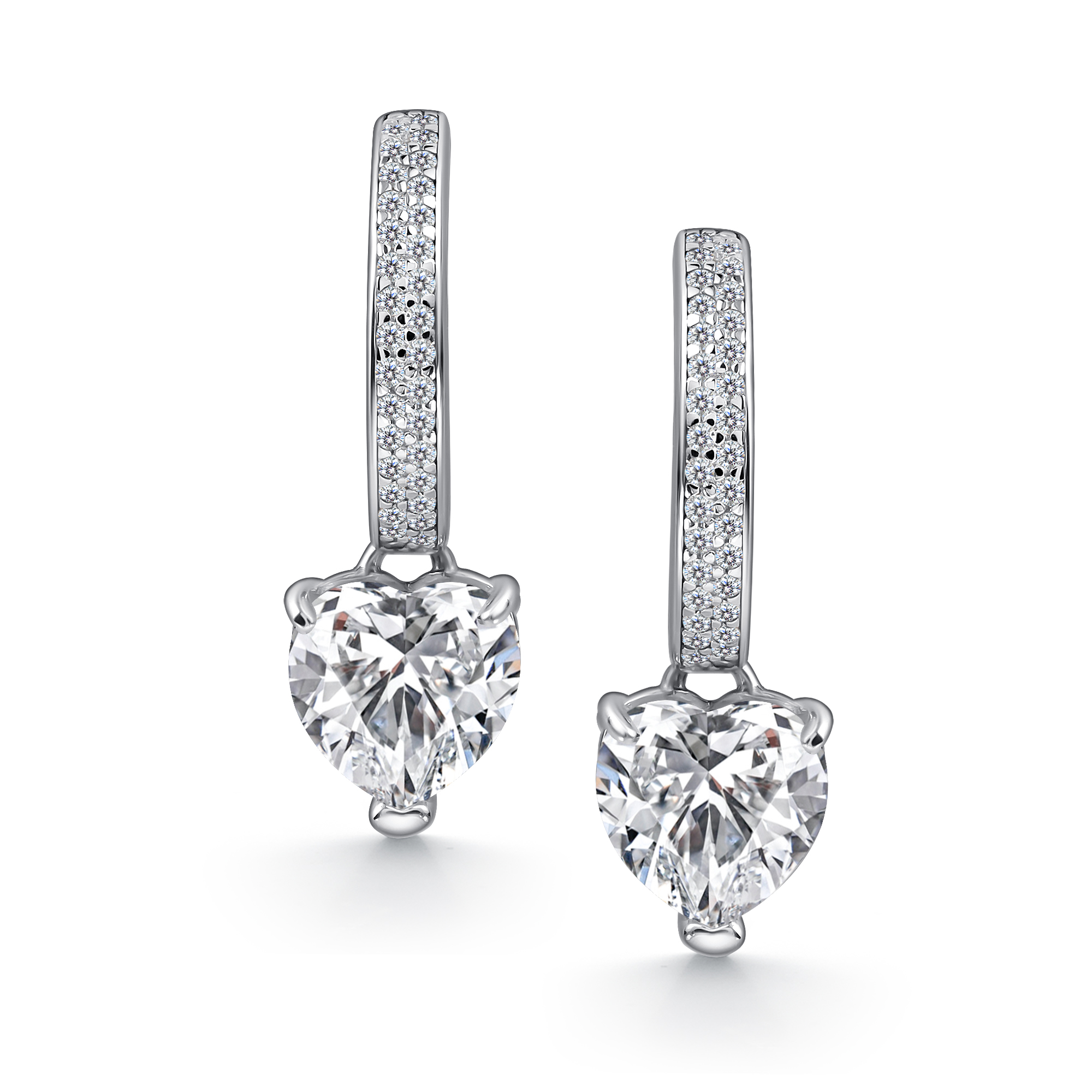 Серьги из серебра с камнем Фианит,  фото, цены