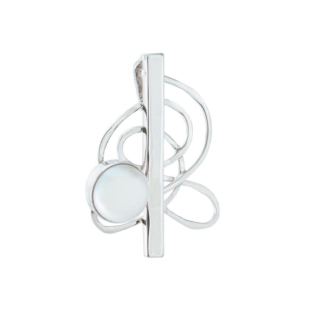 Подвеска из серебра с камнем Жемчуг фото, цены