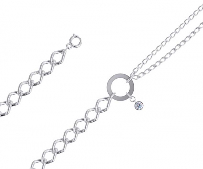 Браслет из серебра с камнем Фианит фото, цены