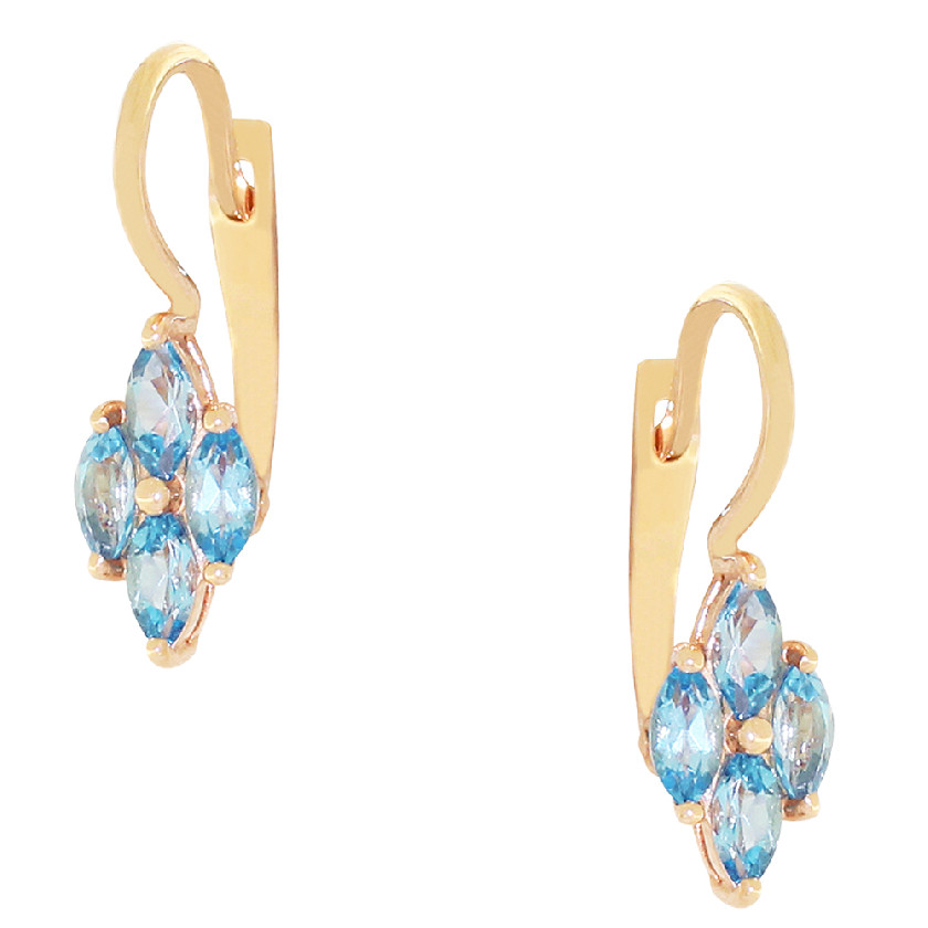 Серьги из золота с камнем Гранат фото, цены